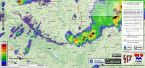 Ojedinělý jev Outflow nad Šumavou